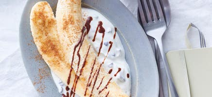 Warmes Bananensplit