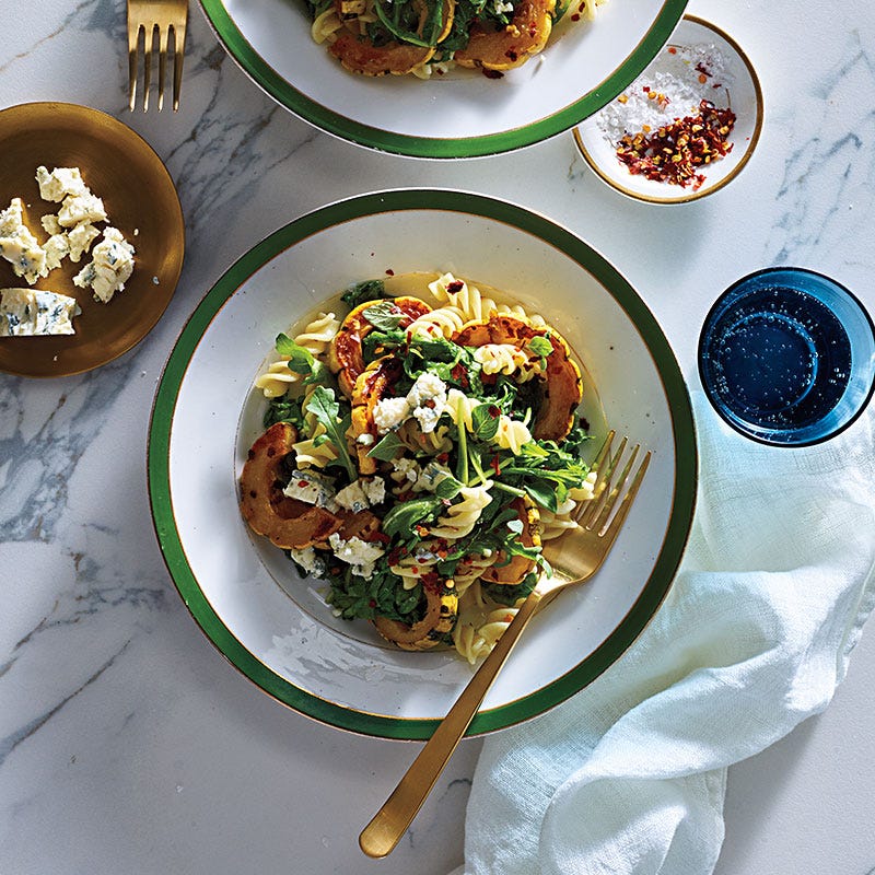 Photo of Fusilli with Delicata Squash, Blue Cheese & Arugula by WW