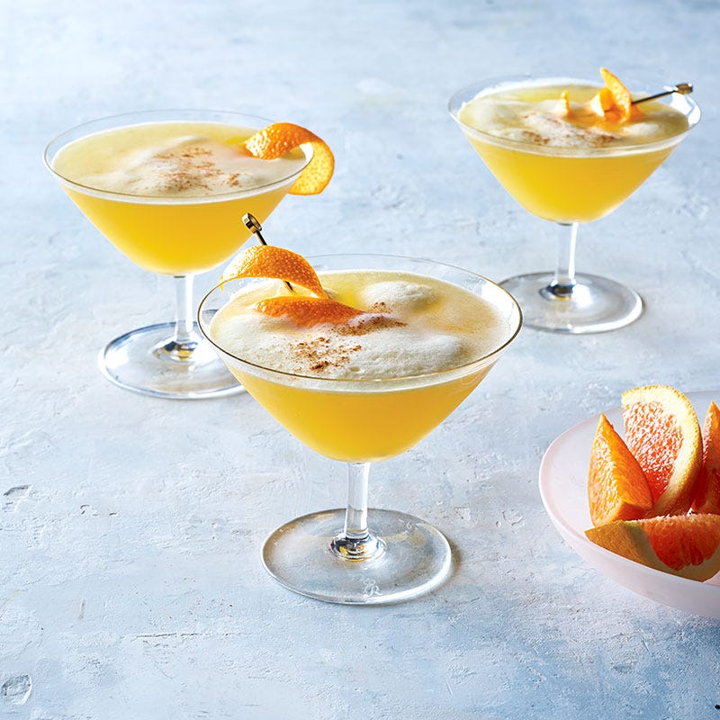 Orange bourbon sour