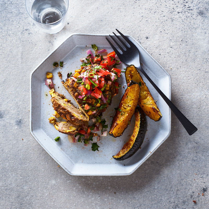 Photo of Tex-Mex Mini Meatloaf with Roasted Acorn Squash by WW