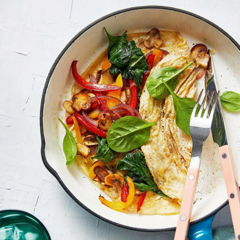 Veggie lovers' omelette