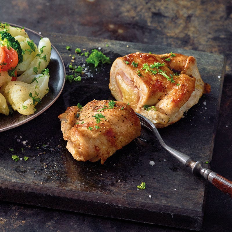 Chicken-Cordon-Bleu mit Gemüse