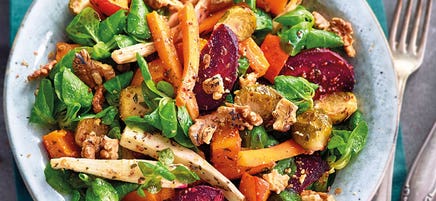 Wintergemüsesalat mit Baumnüssen