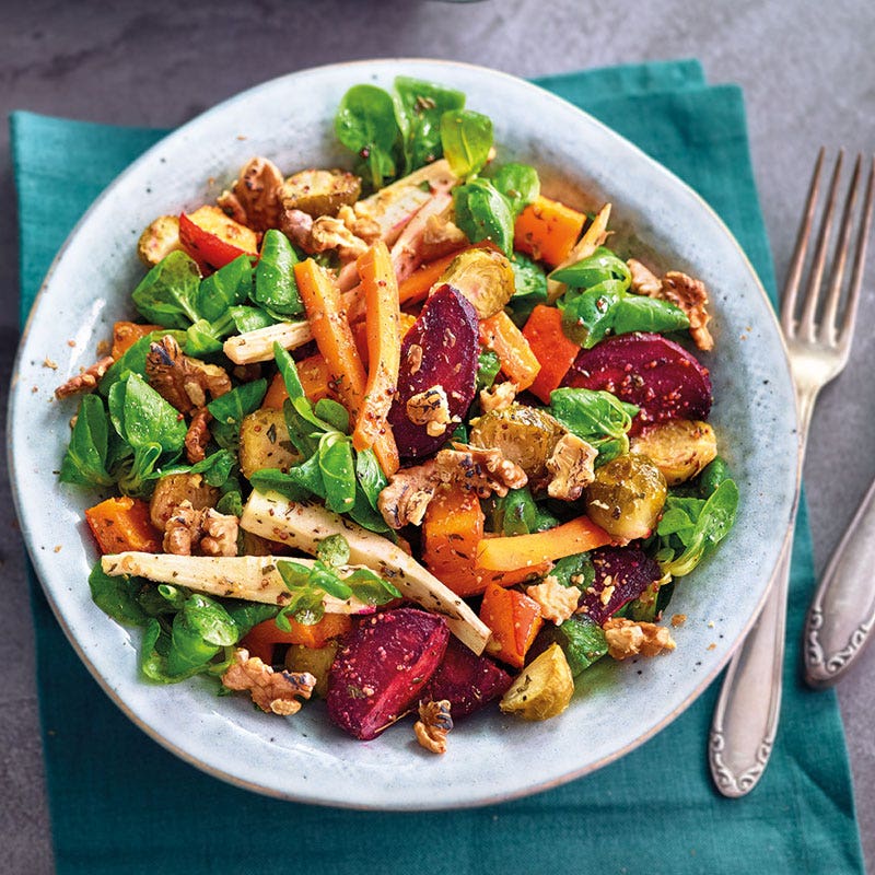Wintergemüsesalat mit Baumnüssen