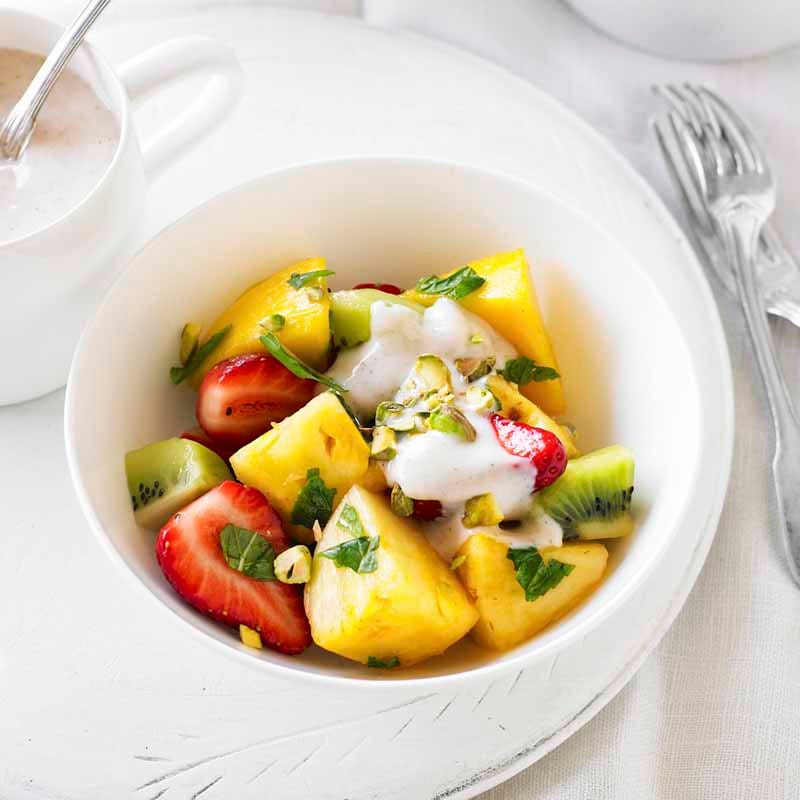 Photo of Fruit salad with spiced yoghurt by WW