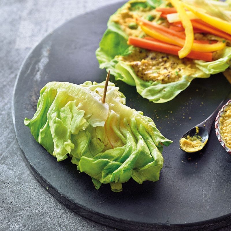 Salatwraps mit Gemüse