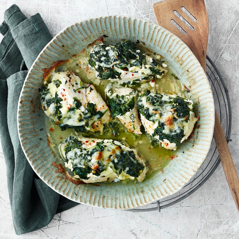 Spinat-Mozzarella-Hähnchen