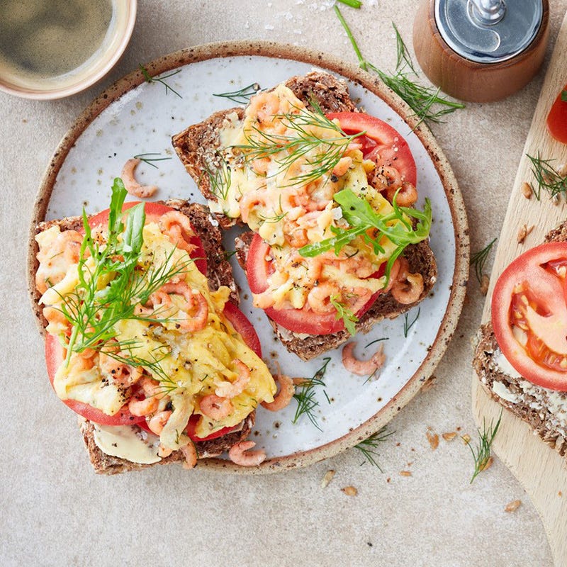 Krabben-Rührei-Brote