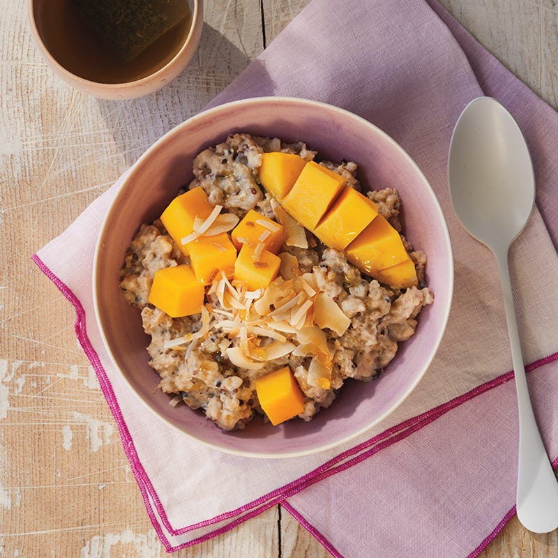 Multigrain hot cereal with mango