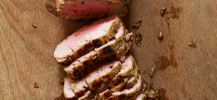 Cumin and coriander–crusted pork tenderloin