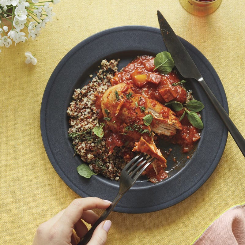 Basque chicken with chorizo and peppers