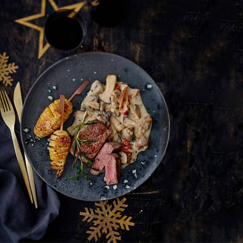 ViktVäktarna - Ryggbiff med skruvad potatis och svampsås