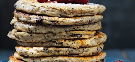 Pancakes aux pépites de chocolat et graines de chia