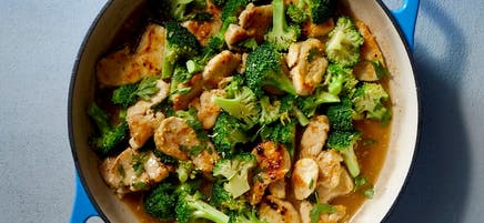 Lemon chicken with broccoli