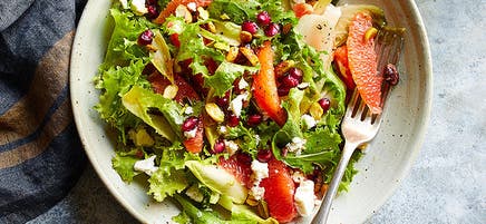 Salade au feta, à l’orange et à la grenade