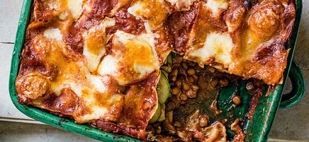 Courgette & lentil lasagne