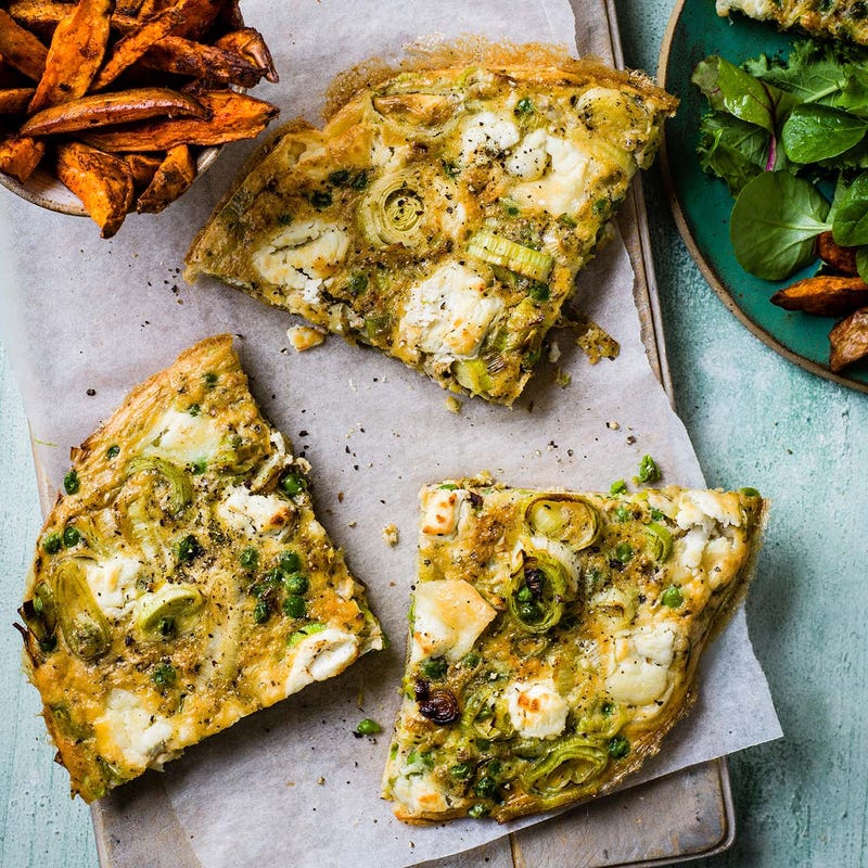 Photo of Baked pea, leek & goat’s cheese omelette by WW