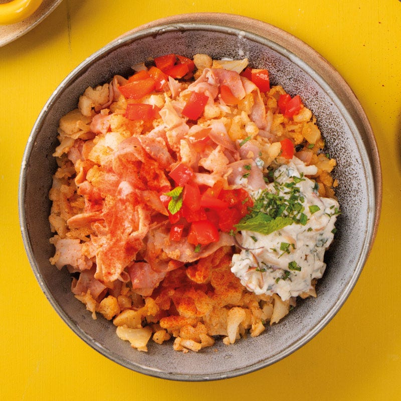 Blumenkohlcouscous mit Peperonichutney