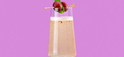 Sparkling Elderflower-Mint Cocktail