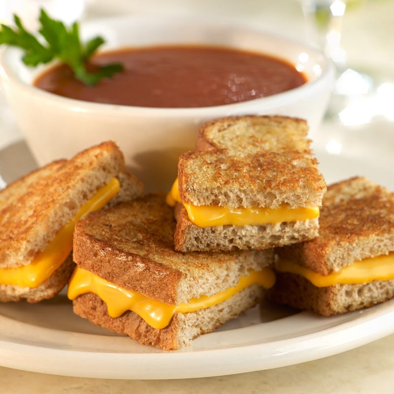 Photo of Grilled cheese mini bites with tomato soup by WW