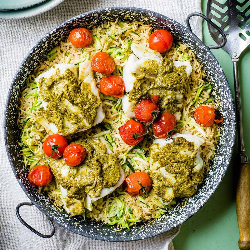 Photo of One-pan pesto cod & rice by WW