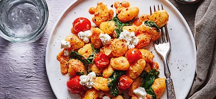 Gnocchi with tomato & ricotta sauce