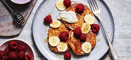 Banana & oat pancakes
