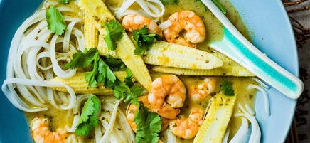 Spicy prawn laksa