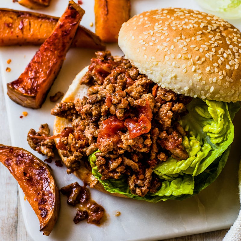 Photo of Sloppy Joe with butternut squash wedges by WW