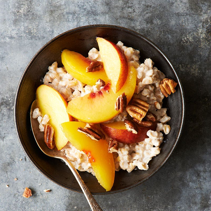 Photo of Peaches and cream barley porridge by WW