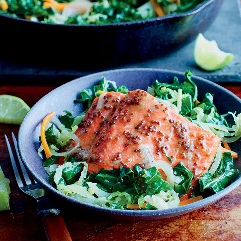 Photo of Dijon roasted salmon with vegetables by WW