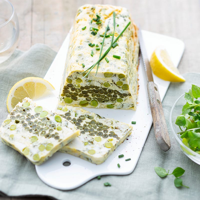 Terrine de poisson aux légumes verts et menthe