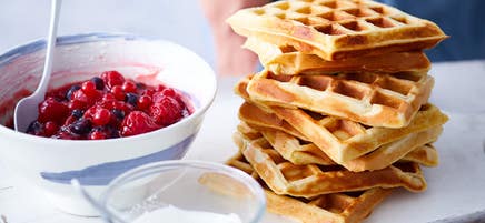 Skyr et gaufres aux fruits rouges