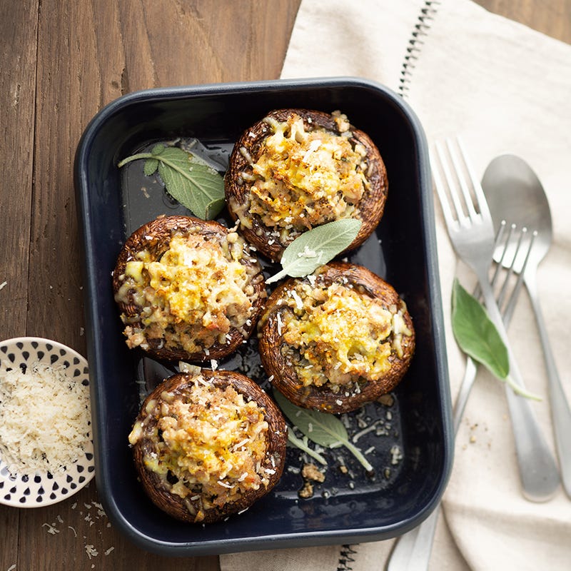 Champignons farcis au veau