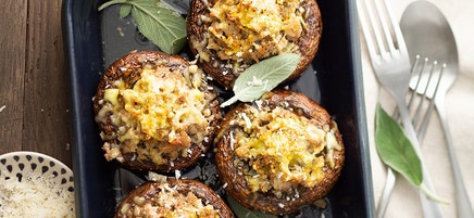 Champignons farcis au veau