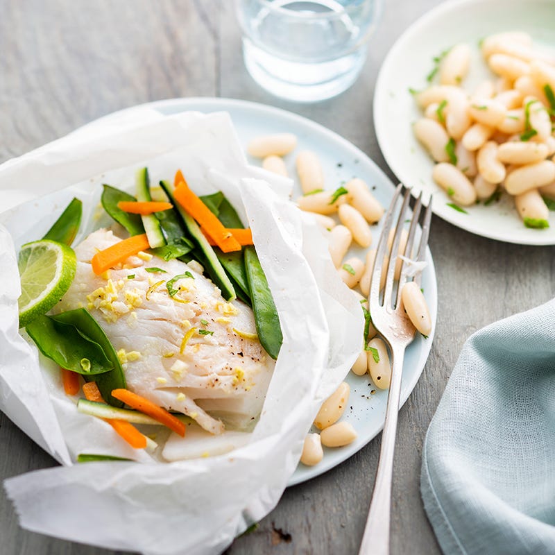 Papillote de cabillaud au gingembre et citron vert
