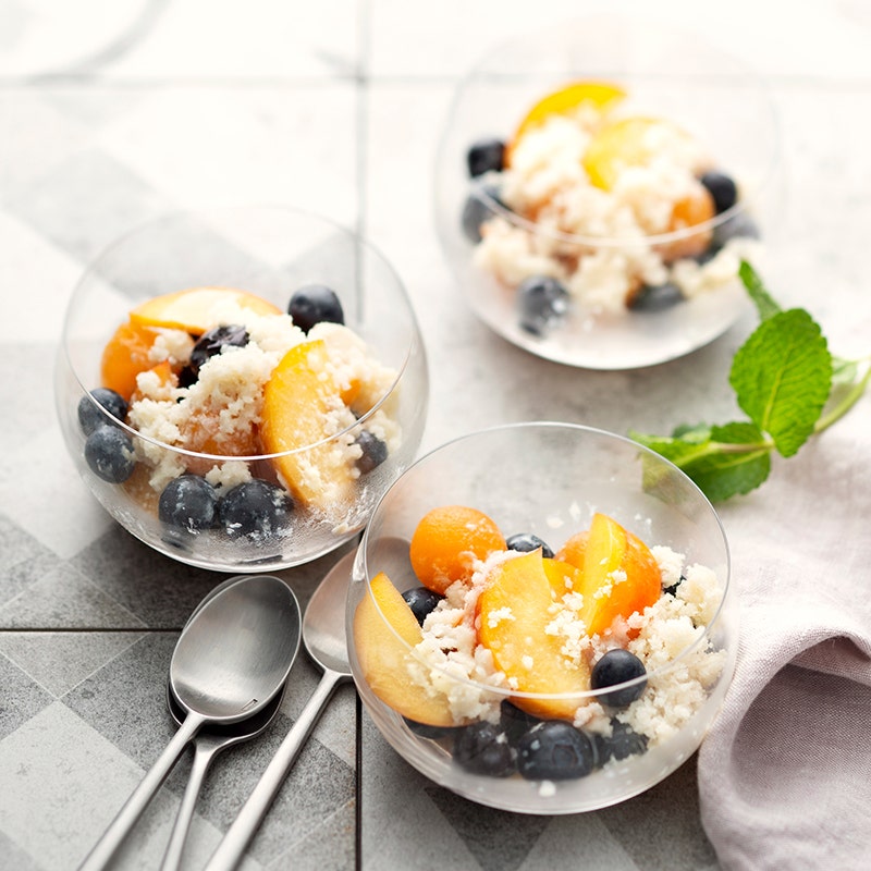 Fruits rafraîchis au granité de cidre