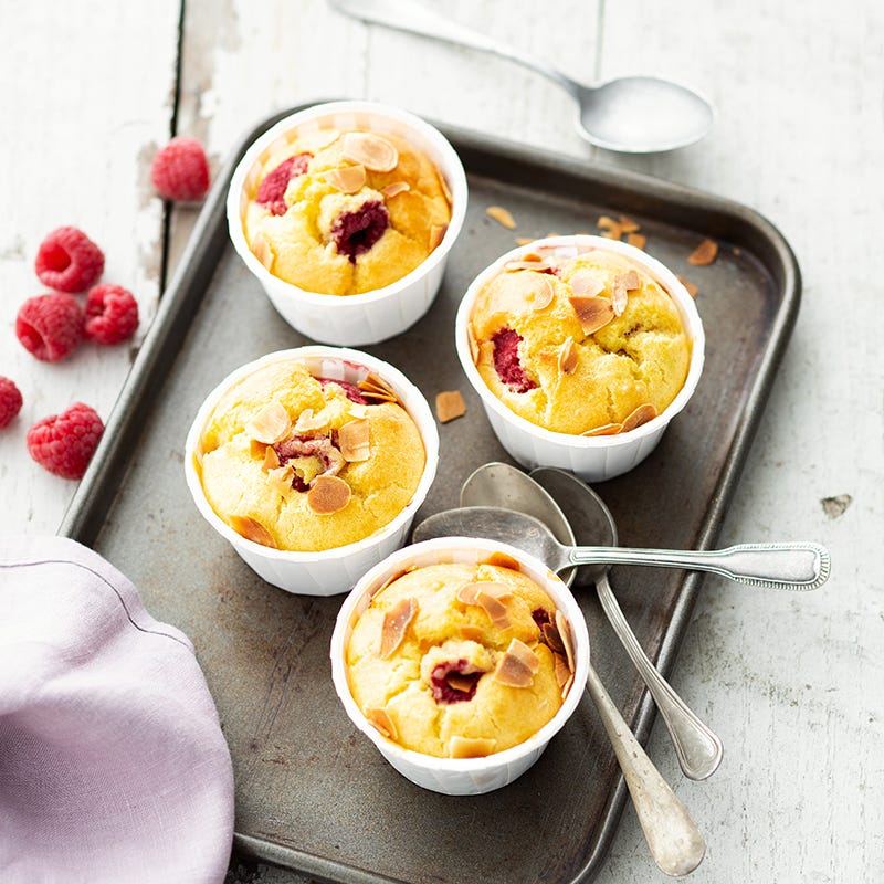 Petits moelleux aux framboises