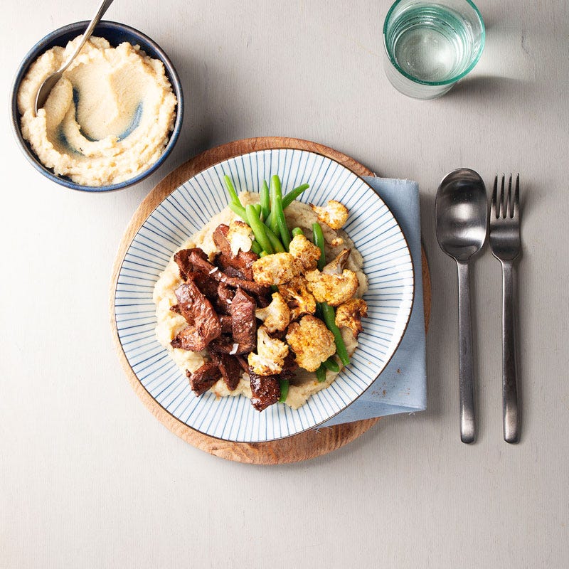 Asiatische Bowl mit mariniertem Schweinsnierstück