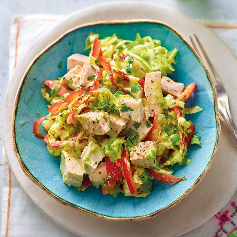 Poulet-Salat mit Honig-Senf-Dressing