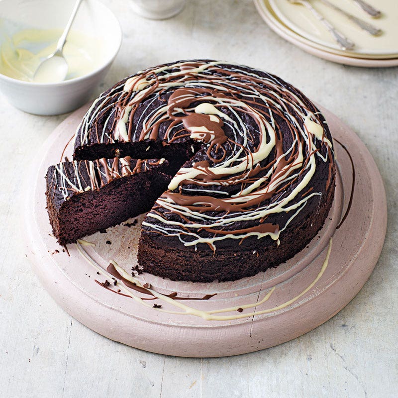 Schokokuchen mit schwarzen Bohnen