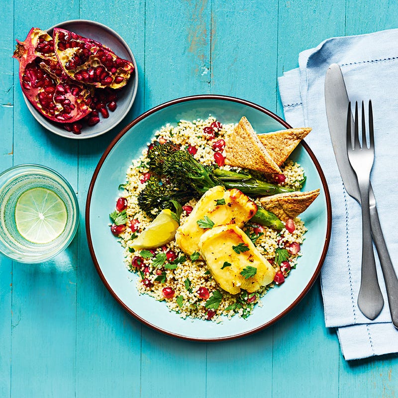 Photo of Halloumi-topped couscous salad by WW