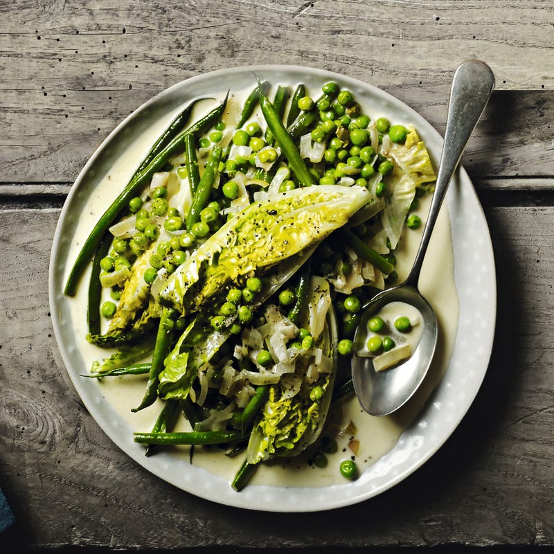 Photo de/du Petits pois, haricots et laitue par WW