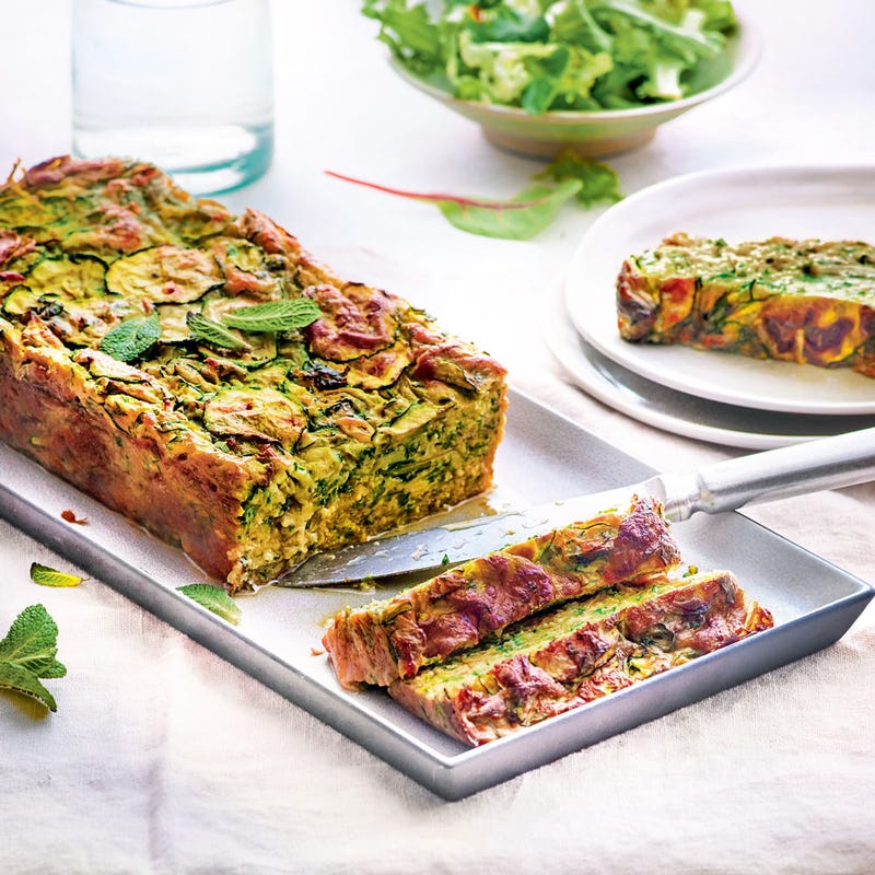 Gâteau invisible aux courgettes et à la menthe