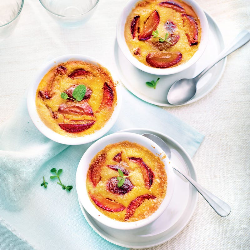 Gratin de quetsches parfumé à l’amande