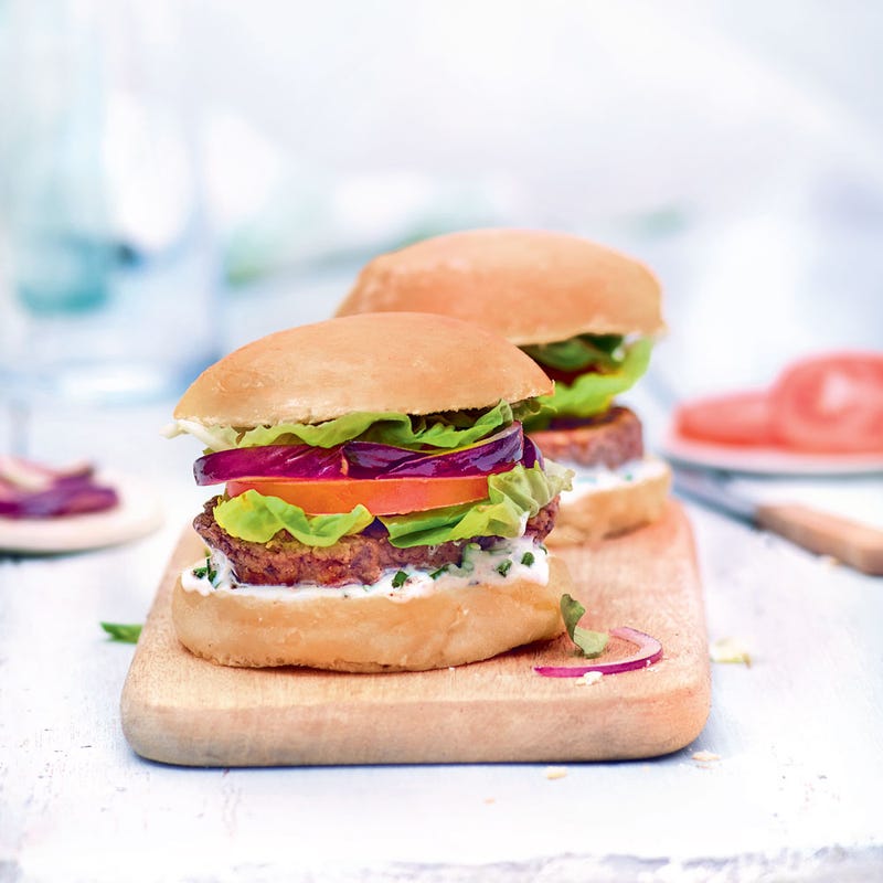 Burger et steak de haricots rouges