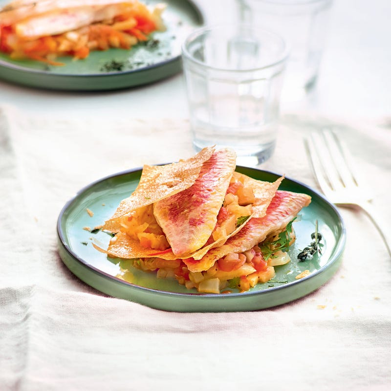Feuilleté de rougets et tomates à l’anis