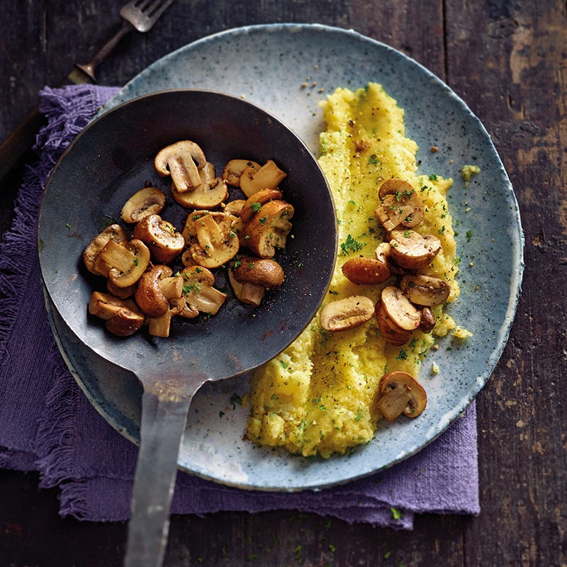 Foto van Polenta met bloemkool en gebakken champignons door WW