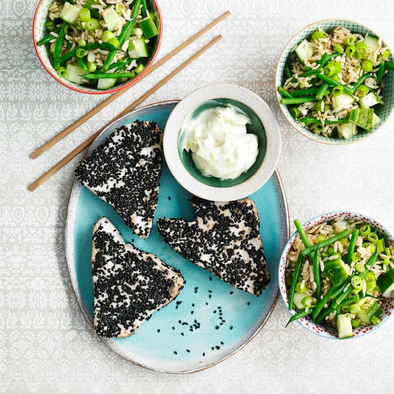 ViktVäktarna - Sesampanerad tonfisk med japansk sallad och wasabimajjo