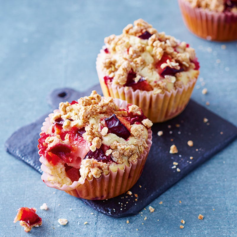 Foto van Pruimenmuffins met kaneelkruimels door WW